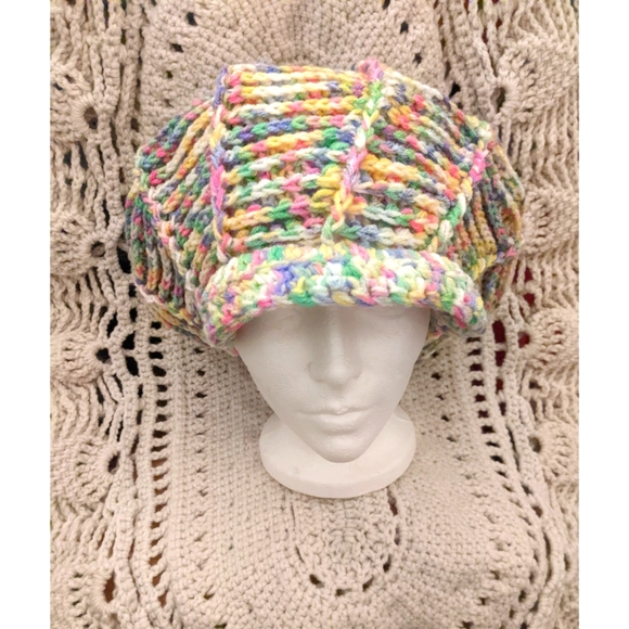 Funky Unisex Large Crochet Hat Size Large - Picture 2 of 7